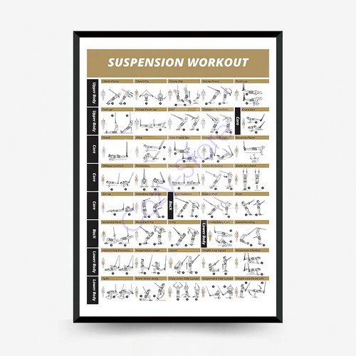 Home fitness wall print - print, trx