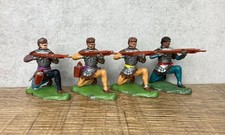 Vintage Britains Swoppet Knights With Crossbows x4 1960s Swoppets