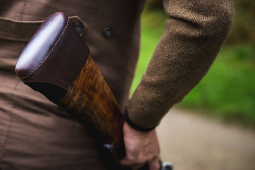 Jack pyke leather recoil stock - leather,