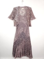 Ann Balon Italian Lace Mother Of The Bride Outfit Medium UK 12 - 14 Purple