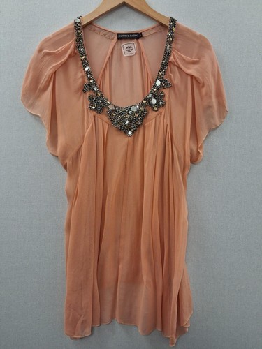 Antik batik peach beaded - antik, top