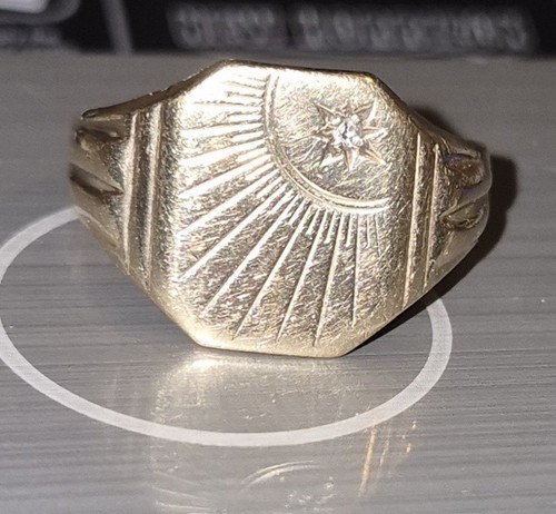 9ct gold signet ring 2 - 9ct, ring,