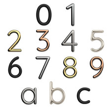 House Door Numbers Letters 3D