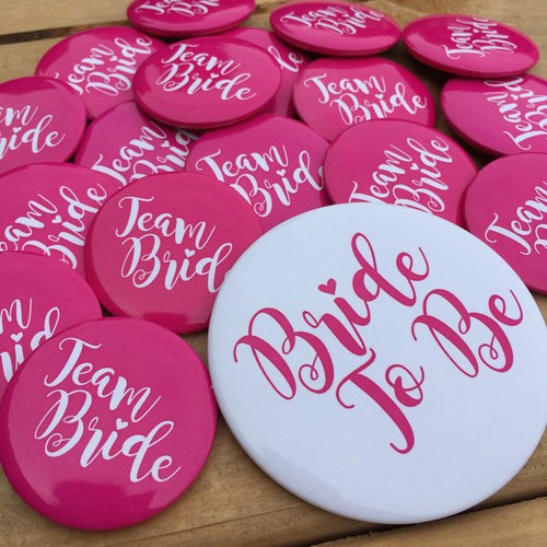 Team bride hen party badges - bride,