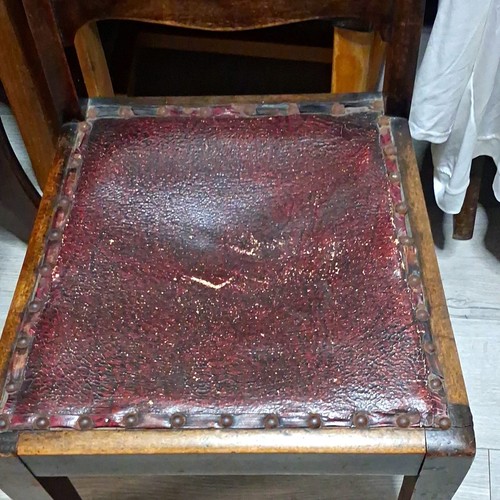 Antique wooden chair red - antique,