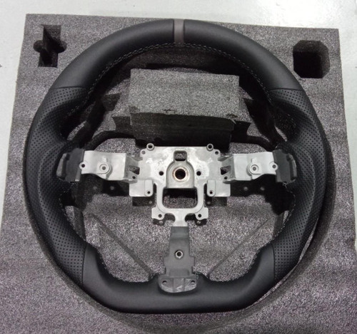 Custom leather steering wheel - leather,