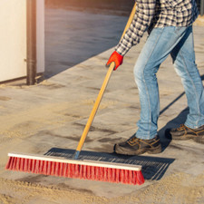 Stiff Garden Broom Head and Handle Heavy Duty Large Outdoor Sweeping Yard Brush