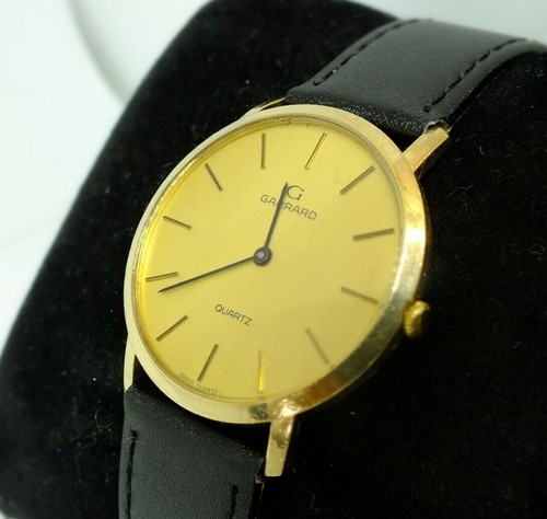 Garrard 9ct gold quartz - gold, watch