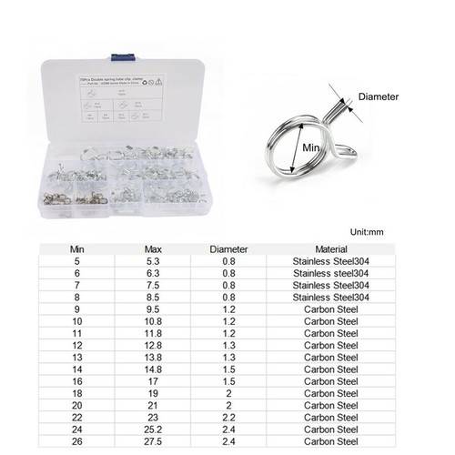 70pcs spring tube - tube, clamp