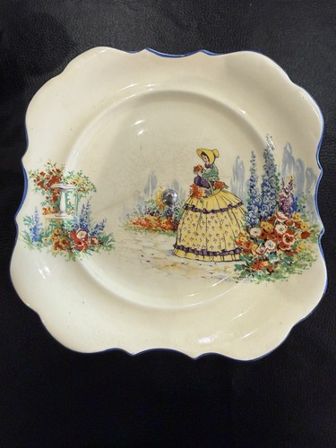 Art deco porcelain cake stand - art,