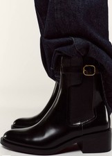 ZARA BUCKLE DETAIL ANKLE BOOTS