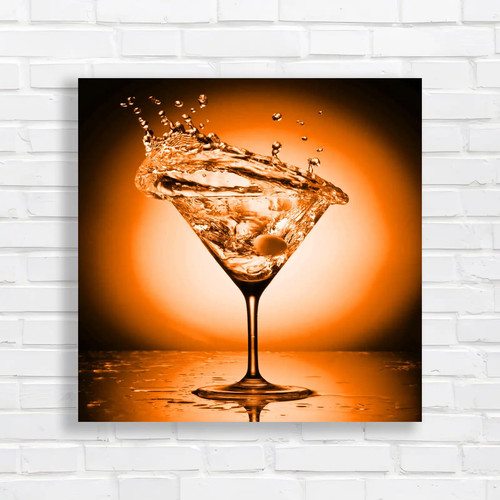 Martini glass splash - splash, square