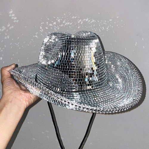Mirror disco cowboy hat - disco,