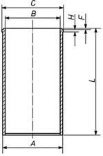 Cylinder Sleeve MAHLE Fits VW