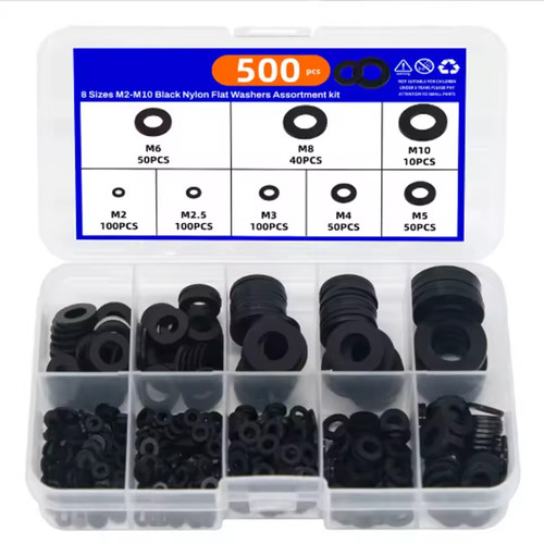 500pcs flat washers - flat, nylon