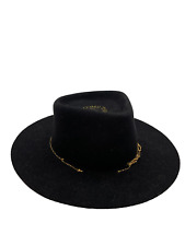 Van Palma black brimmed hat with gold accents Size EU 56