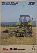 Original DEUTZ - Fahr Tedder / Swather Brochure, c 1980's, German Language
