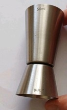 Jigger Spirit Thimble Measure Stainless Steel 25ml 50ml Faulty Printing PK 1