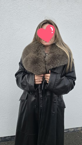 New genuine leather maxi coat - new,