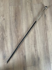 Antique Swagger Stick Cane, Silver Topped, 92cm Military Possibly.