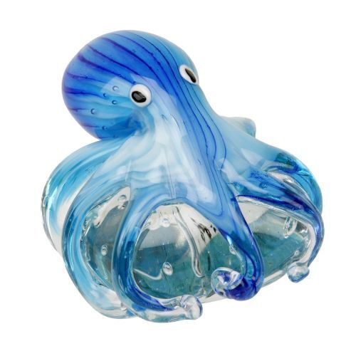 Blue octopus paperweight - octopus,