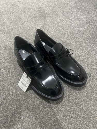 Zara black leather studded - leather,