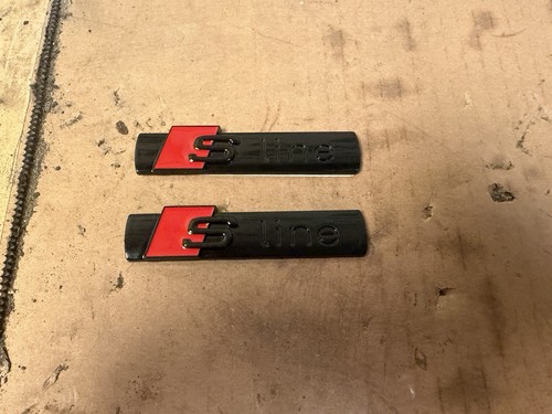 Audi line 2pcs metal logo - 2pcs, 3d