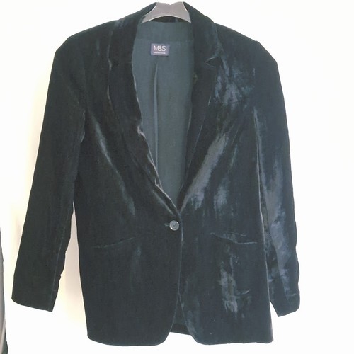 Velvet blazer black - black, size