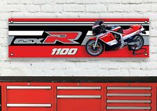 BR283B SUZUKI GSXR1100 F SLABSIDE SLABBY 1985 RED BLACK WORKSHOP BANNER SIGN R