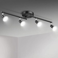 LED Track Lighting Kit Flexibly Rotatable Light Heads 1-6 Way Ceiling Spotlight