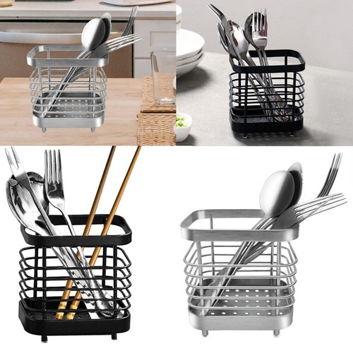 Stainless steel cutlery holder - steel,