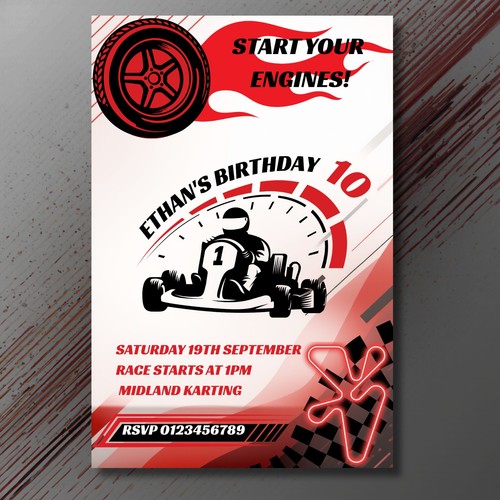 Kart birthday party - go,