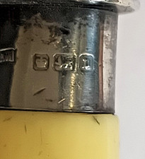 Antigue Silver Plated Crumb Scoop with Silver Ferrule 1913