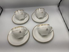 4 x Queen  Elizabeth II Golden Jubilee Porcelain Tea Cup Saucer Sets - Spares A