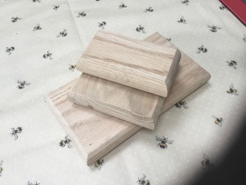 Set solid oak newel caps - set,