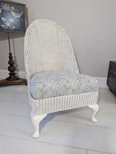 Lloyd Loom Slipper Chair Bedroom  Chair  with sprung upholstered seat FREE POST