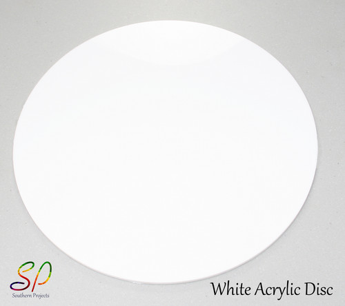 White acrylic disc with - disc,