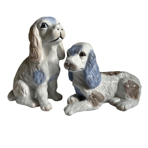 Porcelain dog figurines blue - figurines,