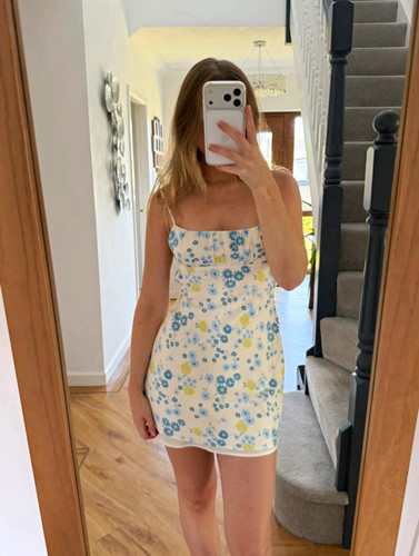 Zara white blue yellow - s, white/blue/yellow