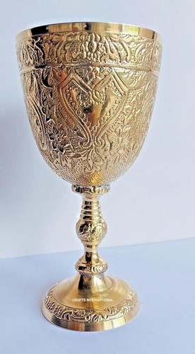 Royal wine goblet solid - royal, brass