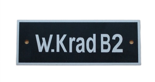 Steib nameplate krad 2 - krad, b.2
