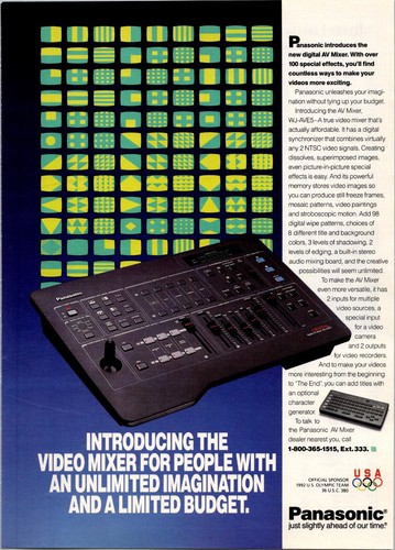 1991 panasonic wj ave5 - panasonic, wj-ave5