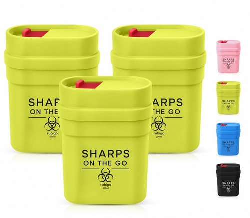 3pk travel sharps bin - 3pk,
