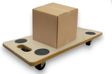 MDF Dolly Trolley Luggage Moving Platform Wooden 4x Wheeled Transport Cart 200KG