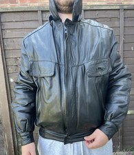 Vintage 1980’s Frank Thomas B52 Pilot Black Leather Jacket Size S/M VGC