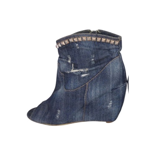 Ash denim wedge - wedge, studded