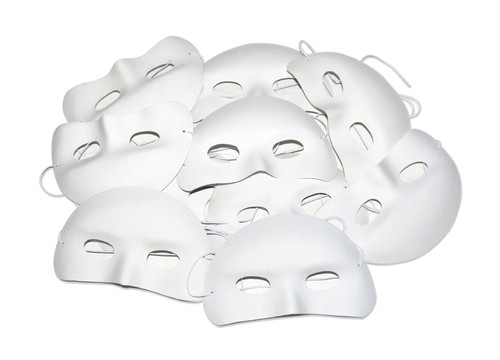 Plain white half - white, face