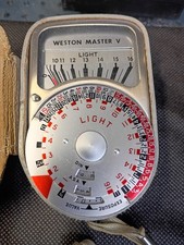 Vintage Weston Master V  748 Light Exposure Meter/ Leather Case