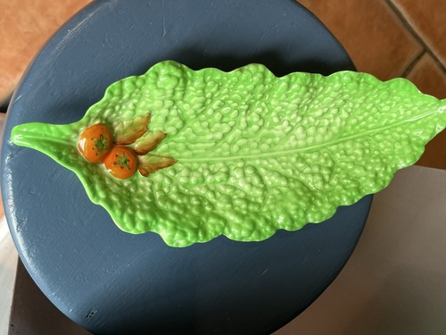 Vintage green majolica - , lettuce