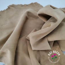 Beige Goat Suede Skin Natural Hide Soft Supple Craft Luxury Trim 5 sqft approx